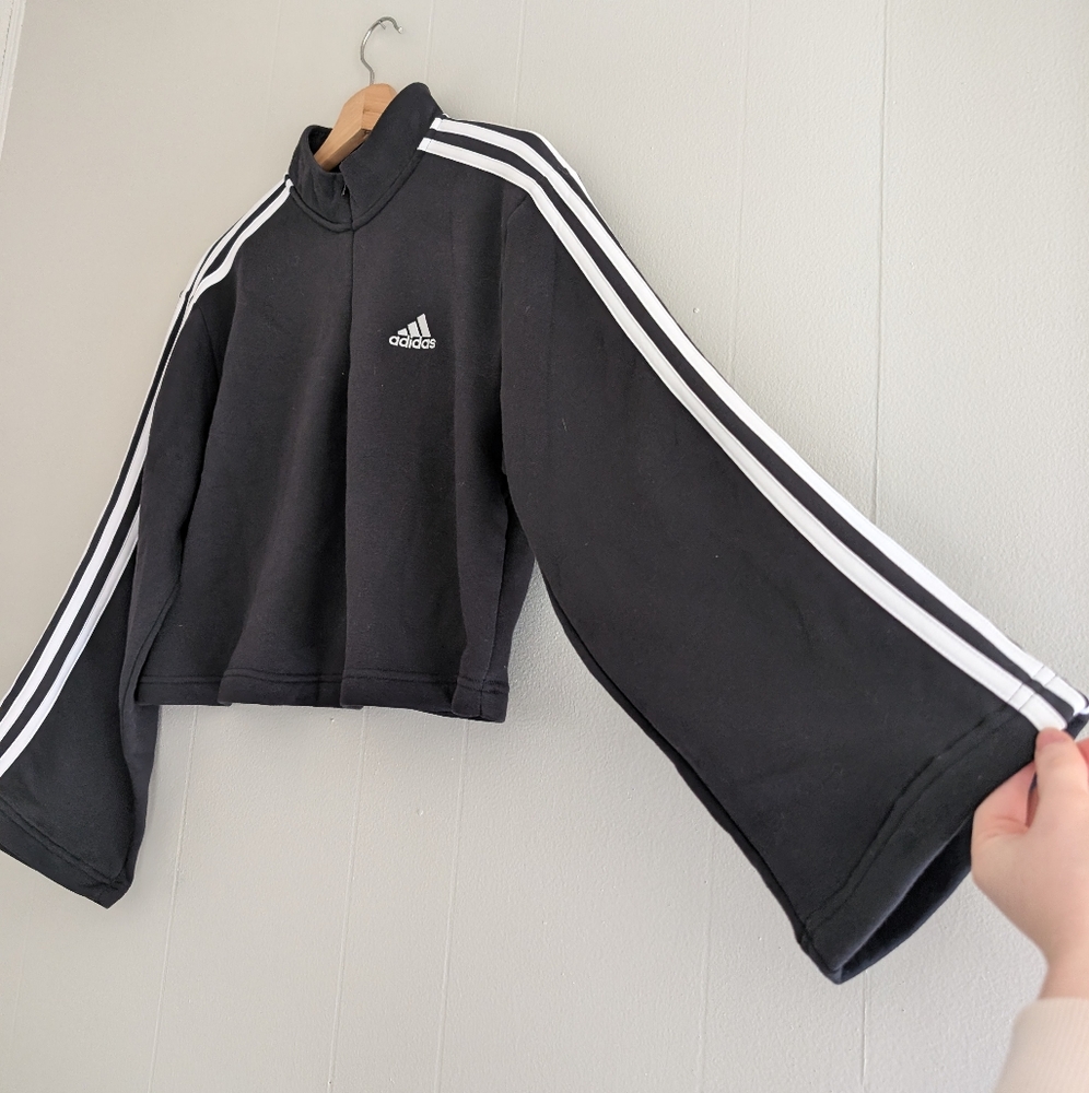 NWT Adidas Cropped Fleece - Picture 3 of 9
